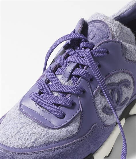 chanel sneakers suede calfskin|purple chanel sneakers.